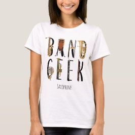 Den moderna musikbandGeekmusikalen instrumenterar T Shirt