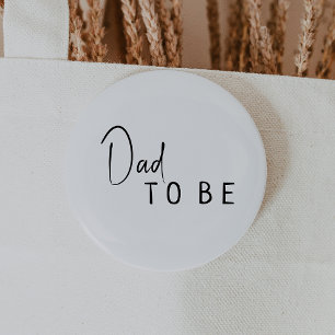 Den moderna Neutralten Baby Shower Pappa ska vara Knapp