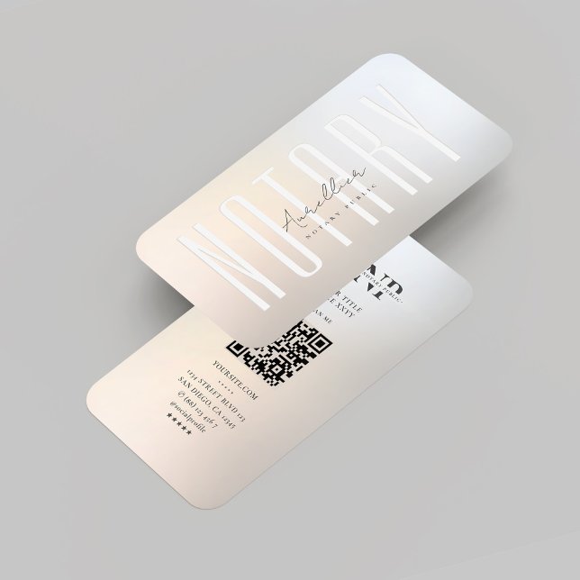 Den moderna notarius publicus undertecknar Agent G Visitkort (Modern Notary Public Signing Agent Gold Silver Business Card
)