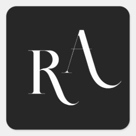 Den moderna och chic Bröllop Classic Round Sticker Fyrkantigt Klistermärke