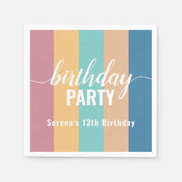 Den moderna och moderna Färg-färdsdagen Pappersservett