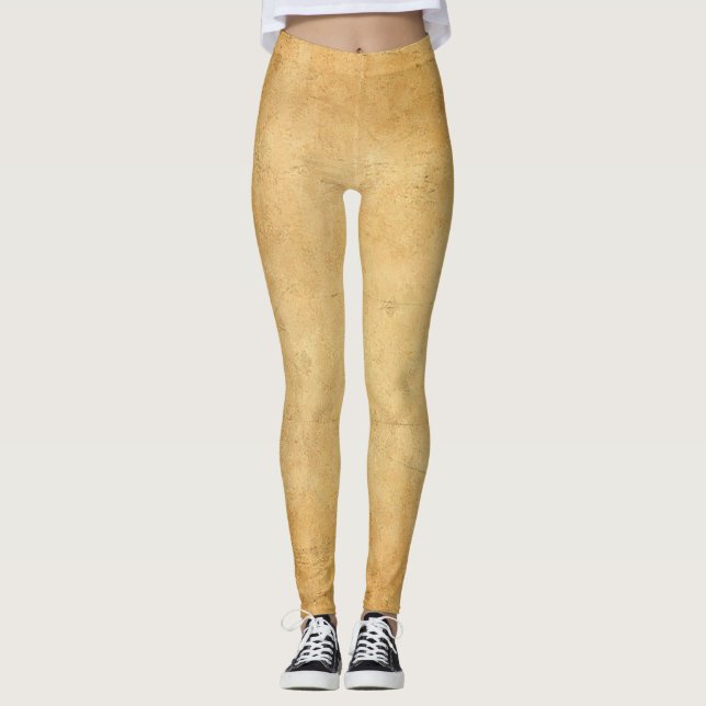 Den moderna Orangen Brun Elegant som användes vid  Leggings (Framsida)