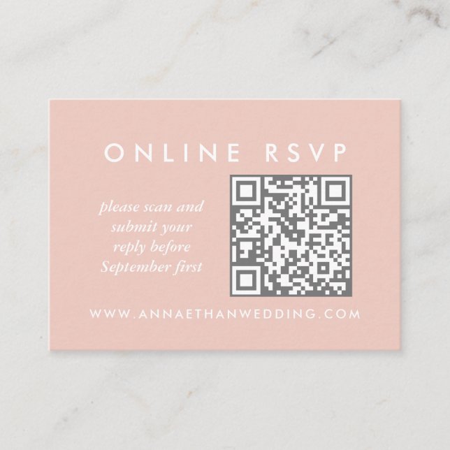 Den moderna OSAN om Onlinen QR-koden Ro Guld Bröll Tilläggskort (Framsida)