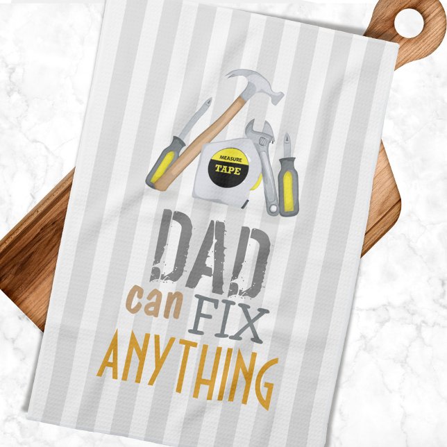 Den moderna Pappa-Manarna, enkelt Verktyg, löser a Kökshandduk (Cute tools kitchen towel)