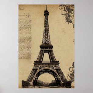 Den moderna parisiska Eiffel Torn Paris-Franskens Poster
