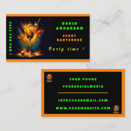Den moderna Party Time Neon Personlig Professionel Visitkort