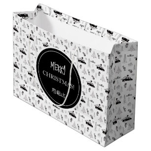 Den moderna Personligen Black and White jul