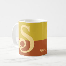 Den moderna Personligen Namn Brev Thanksgiving fär Kaffemugg