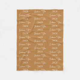 Den moderna Personligen Namn Ull Baby Blanket Fleecefilt