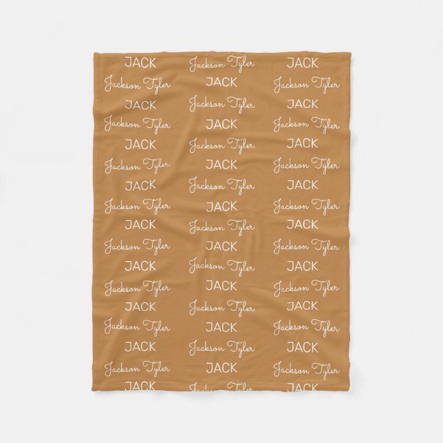 Den moderna Personligen Namn Ull Baby Blanket Fleecefilt (Framsidan)