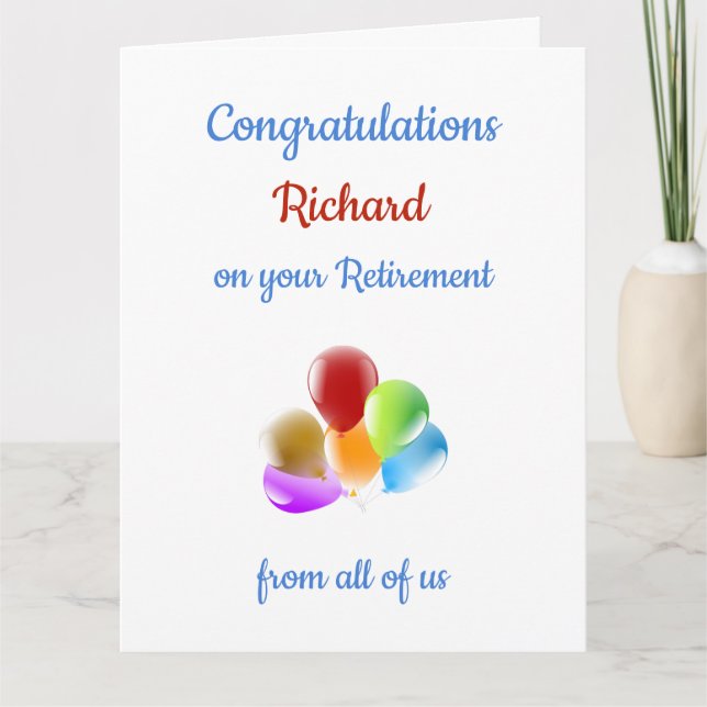 Den moderna Personligen Pension Hälsning Kort (Framsida)