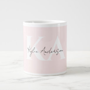 Den moderna  Personligen Ro - Monogram Namn - Jumbo Mugg
