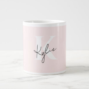 Den moderna Personligen Ro - Monogram Namn - Jumbo Mugg