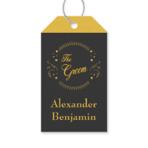 Den moderna personligheten i Groom Guld Bröllop