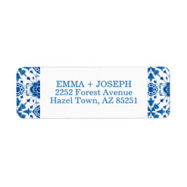 Den moderna plattan Bröllop Adress Returadress Etikett