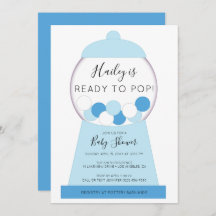 Den moderna pojken Blue Gumball Maskin Baby Shower