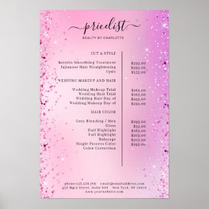 Den moderna Prisa Glitter-listan Poster