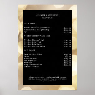 Den moderna Prisa Guld Bokeh-listan Poster