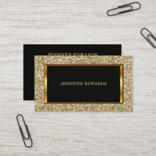Den moderna professionellen Guld guldden Glitter s Visitkort