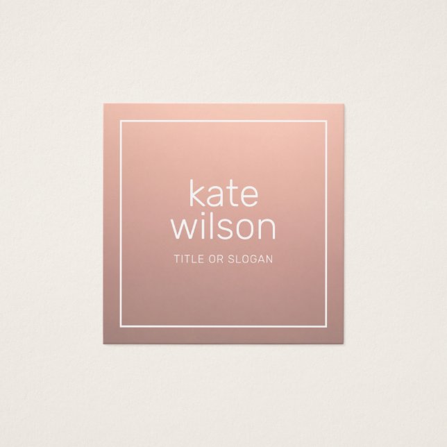 Den moderna Professionellen Ro Guld Fyrkantigt Visitkort (Framsida)