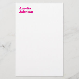 Den moderna Professionellen Shock rosa minimalisti Brevpapper