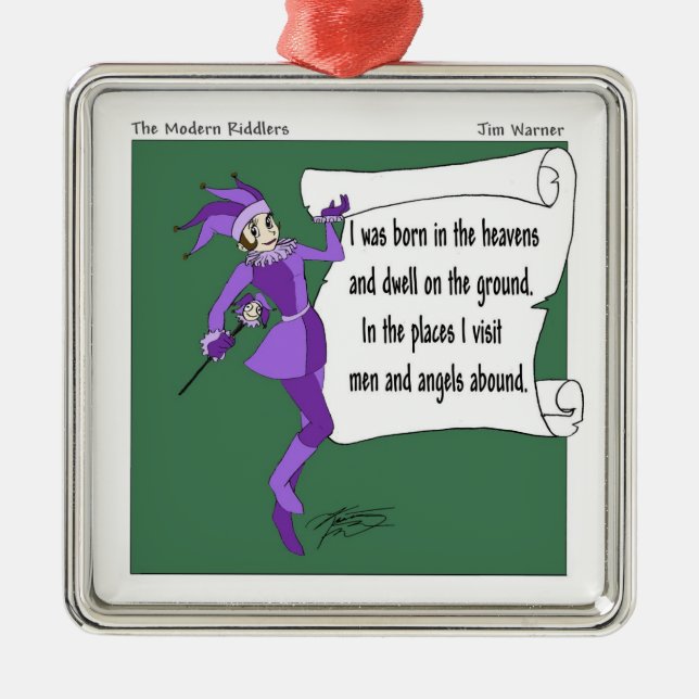 Den moderna prydnaden för Riddlers snögåta Julgransprydnad Metall (Framsidan)