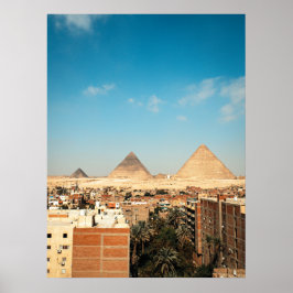 Den moderna Pyramids-Egyptenen Giza Poster