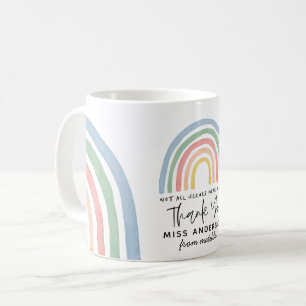 Den moderna regnbågsläraren tackar dig för pres kaffemugg