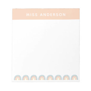 Den moderna regnbågsläraren tackar dig för present anteckningsblock