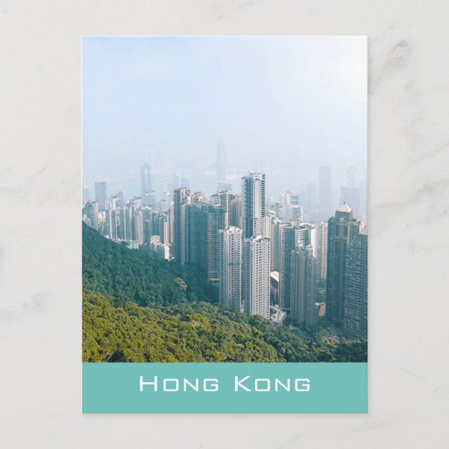 Den moderna resan i Hongkong Victoria Vykort (Framsida)