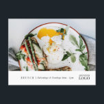 Den moderna restaurangen New Event Branded Marknad Vykort<br><div class="desc">Modern Restaurant New Event Branded Marknadsföring Postcard. Perfekt för catering,  bageri,  restauranger,  inköp,  uttag och annat.</div>