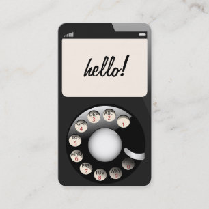 Den moderna Retro celltelefonaffären profilerar Visitkort