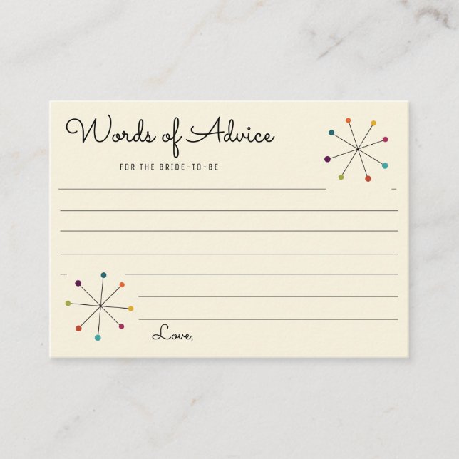 Den moderna Retro-Vintagen Stil Bröllop Rådkort (Framsida)