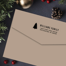 Den moderna Returadressen Gräs Träd Helgdag Självfärgande Stämpel