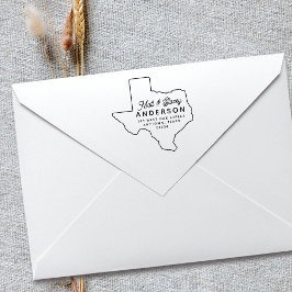 Den moderna Returadressen TEXAS-tillstånd för enke Stämpel