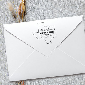 Den moderna Returadressen TEXAS-tillstånd för enke Stämpel