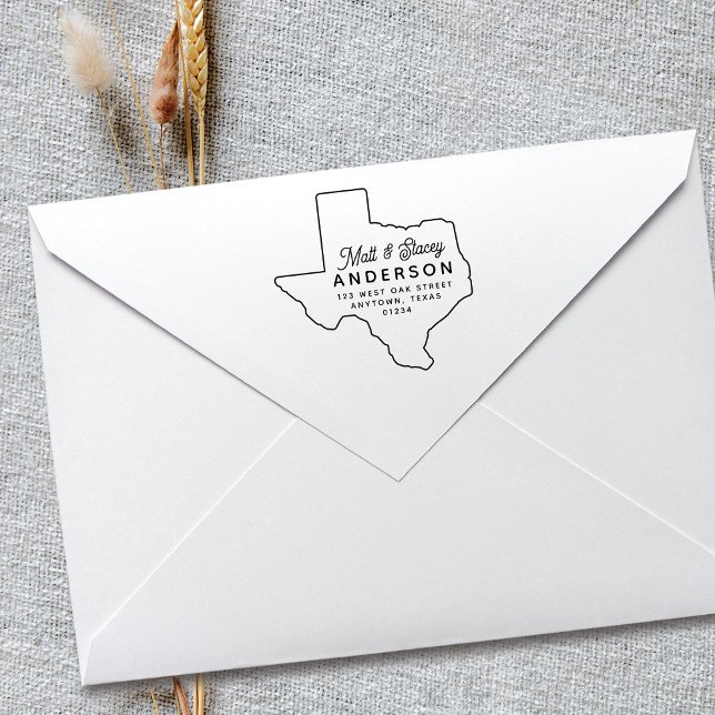 Den moderna Returadressen TEXAS-tillstånd för enke Stämpel (Skapare uppladdad)