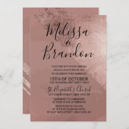 Den moderna Ro-faux féjoltriangeln Bröllop Inbjudningar