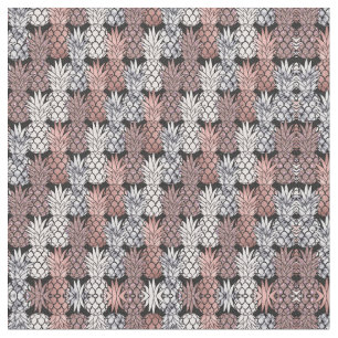 Den moderna Ro Glitter Rosa Pineapples Mönster Tyg