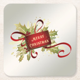 Den moderna röda julens Helgdag Papper Underlägg