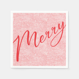 Den moderna Roligten Hand plockade God jul Helgdag Pappersservett