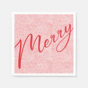 Den moderna Roligten Hand plockade God jul Helgdag Pappersservett