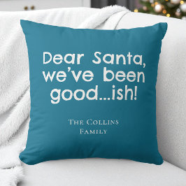 Den moderna Roligten Santa Teal Personlig Humor ju Kudde
