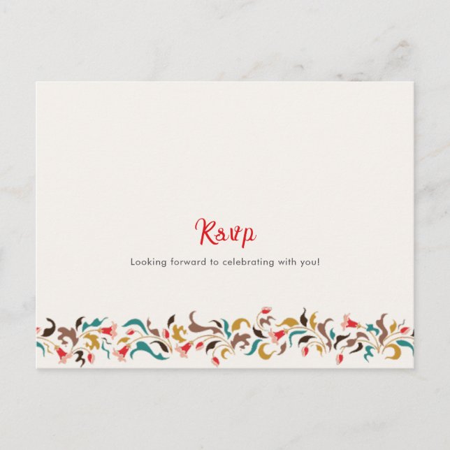 Den moderna romska Elegantens Blommigt Wandeine Br Vykort (Framsida)