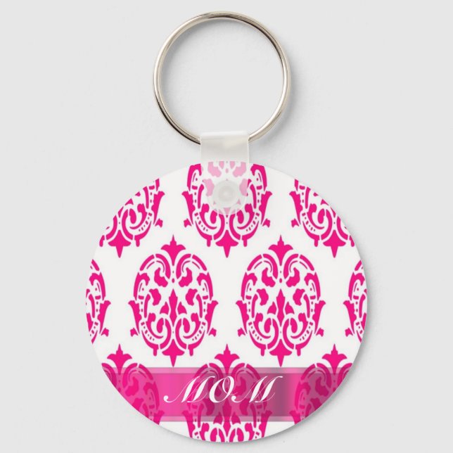 Den moderna Rosa dammen mor Nyckelring (Framsida)