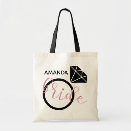 Den moderna rosa guld- Räcka-Skriftliga bruden Tygkasse