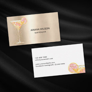 Den moderna Rosan Bartender Cocktail Bow Pub Klubb Visitkort