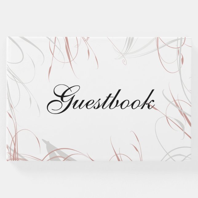 Den moderna  Rosan blomstrar Elegant bröllop Gästböcker (Framsida)