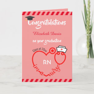 Den moderna Rosan Nurse Studenten Grattisar Kort