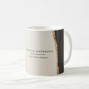 Den moderna rosan Ro guld glitter om svart Kaffemugg